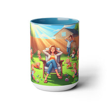 Load image into Gallery viewer, Mother's Day (2) Two-Tone Coffee Mugs, 15oz