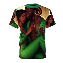 Load image into Gallery viewer, Romantic Unisex Cut & Sew Tee - Taurus Green Love Design