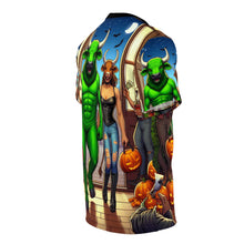 Load image into Gallery viewer, Taurus Halloween (2) Unisex Cut & Sew Tee (AOP)