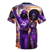 Load image into Gallery viewer, Sagittarius Halloween (3) Unisex Cut & Sew Tee (AOP)
