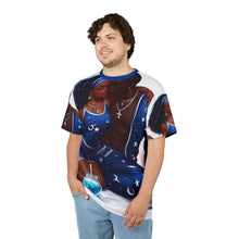 Load image into Gallery viewer, Cosmic Aquarius Love Unisex Cut & Sew Tee – Star & Moon Design
