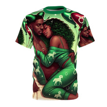 Load image into Gallery viewer, Taurus Romantic Unisex Cut & Sew Tee with Love Graphic