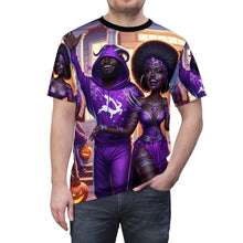 Load image into Gallery viewer, Sagittarius Halloween (3) Unisex Cut & Sew Tee (AOP)