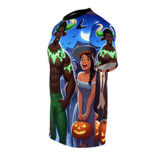 Load image into Gallery viewer, Taurus Halloween (1) Unisex Cut & Sew Tee (AOP)