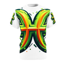 Load image into Gallery viewer, Vibrant Graphic Tee, Unisex AOP Shirt, Unique Streetwear, Casual Summer Top, Graphic Print Fashion Tee, Trendy Everyday Wear