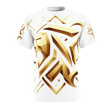 Load image into Gallery viewer, Golden Lion AOP Tee for Unisex, Trendy Graphic T-Shirt, Streetwear Tee, Unique Gift for Him and Her, Birthday, Holiday Apparel