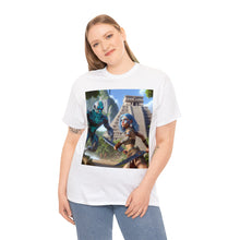 Load image into Gallery viewer, Aquarius Aztec (F3) Unisex Heavy Cotton Tee