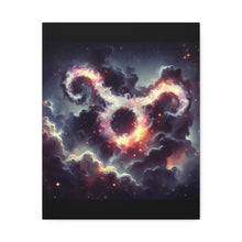 Load image into Gallery viewer, Cosmic Taurus Canvas Art, Zodiac Decor, Astrology Wall Hanging, Gift for Taurus, Home Decor, Space Art