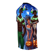 Load image into Gallery viewer, Taurus Halloween (1) Unisex Cut & Sew Tee (AOP)