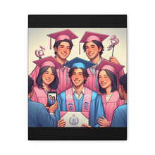 Load image into Gallery viewer, Canvas Print, Graduation Celebration Wall Art, Perfect Gift for Grads, Academic Achievements, Home Decor, Personalized, Unique Keepsake