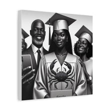 Load image into Gallery viewer, Graduation Family Canvas Art, Graduation Gift, Wall Decor, Education Celebration, Black History Month, Motivational Art