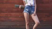 Load and play video in Gallery viewer, All Over Print Crop Top Production Footage.mp4