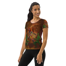 Load image into Gallery viewer, Leo All-Over Print Women's Athletic T-shirt