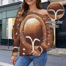Load image into Gallery viewer, Designer (11) Virgo Casual Long Batwing Sleeve Off Shoulder Sweater
