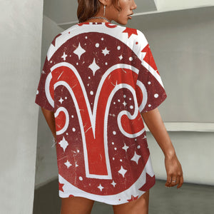 Aries Round Neck Loose T-Shirt