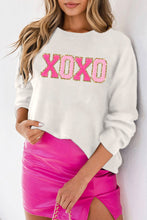 Load image into Gallery viewer, White Merry &amp; Bright Round Neck Casual Sweater
