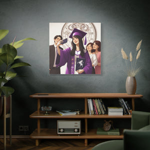 Graduation Canvas Art Print, Perfect Gift for Graduates, Wall Decor for Celebration, Home Office Decoration, Unique Graduation Gift