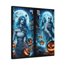 Load image into Gallery viewer, Aquarius Halloween Canvas Wall Art, Spooky Decor, Unique Gift, Home Decoration, Witch Theme Art, Perfect for Fall, Mysterious Vibe
