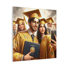 Load image into Gallery viewer, Graduation Celebration Canvas Wall Art, Perfect Gift for Graduates, Home Decor, Graduation Party Decor, Unique Graduation Memory
