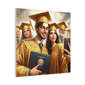 Graduation Celebration Canvas Wall Art, Perfect Gift for Graduates, Home Decor, Graduation Party Decor, Unique Graduation Memory