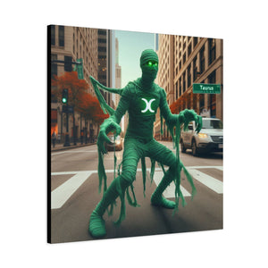 Canvas Print - Halloween Taurus Astrology Mummy