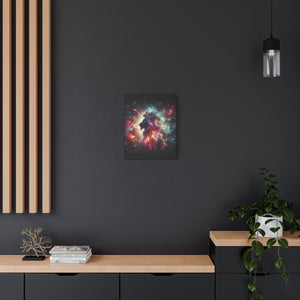 Cosmic Lion Canvas Art, Wall Decor, Galaxy Artwork, Home Decor, Unique Gift for Art Lovers, Space Theme
