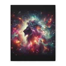 Load image into Gallery viewer, Cosmic Lion Canvas Art, Wall Decor, Galaxy Artwork, Home Decor, Unique Gift for Art Lovers, Space Theme
