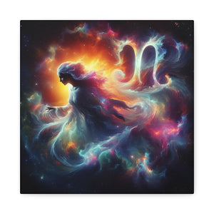 Galactic Zodiac Virgo Canvas Art, Astrology Decor, Horoscope Wall Art, Cosmic Home Decor, Celestial Gift for Space Lovers
