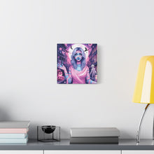 Load image into Gallery viewer, Halloween Art Canvas, Spooky Decor, Wall Art, Halloween Decoration, Witch Artwork, Gifts for Her
