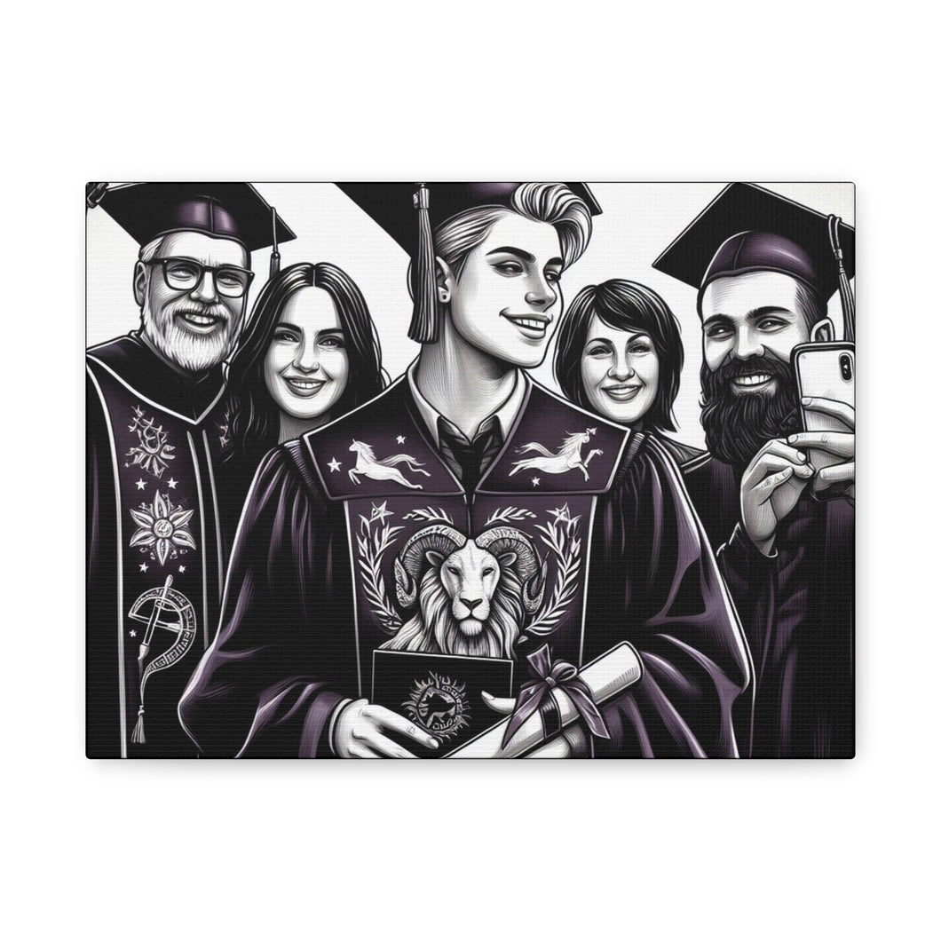 Graduation Canvas Wall Art, Matte Canvas Print for Celebrations, Unique Gift for Graduates, Custom Decor, Memorable Keepsake