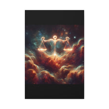 Load image into Gallery viewer, Celestial Libra Canvas Art, Zodiac Decor for Astrology Lovers, Modern Wall Art, Cosmic Balance Artwork, Gift for Libra Sign
