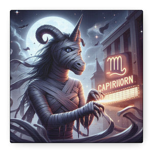 Canvas Print - Halloween Capricorn Astrology Mummy