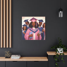 Load image into Gallery viewer, Graduation Wall Art Print, Personalized Canvas, Unique Gift for Grads, Academic Celebration Decor, Student Artwork, Matte Canvas
