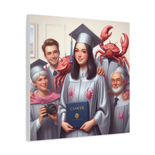 Load image into Gallery viewer, Cancer Zodiac Graduation Canvas Art, Personalized Gift for Graduates, Unique Home Decor, Wall Art, Graduation Gift Idea
