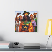 Load image into Gallery viewer, Graduation Canvas Art, Celebratory Wall Decor, College Graduation Gift, Personalized Room Decoration, Unique Art for Graduates
