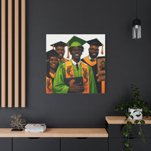 Load image into Gallery viewer, Graduation Canvas Print, Celebratory Artwork for Graduates, Stylish Home Decor, Gift for Graduates, Unique Wall Art

