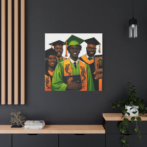 Graduation Canvas Print, Celebratory Artwork for Graduates, Stylish Home Decor, Gift for Graduates, Unique Wall Art