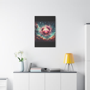 Galactic Crab Canvas Art Print, Home Decor, Zodiac Wall Art, Astrology Gift, Cosmic Crab Decor