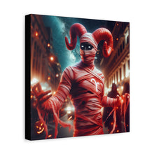 Load image into Gallery viewer, Halloween Themed Canvas Art, Spooky Decor, Unique Wall Hanging, Haunted House Artwork, Gift for Halloween Lovers, Fright Night Decor
