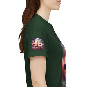 Cosmic Libra Justice Tee, Celestial Balance Shirt, Astrology Themed T-Shirt, Gift for Science Lovers, Unisex Heavy Cotton Tee