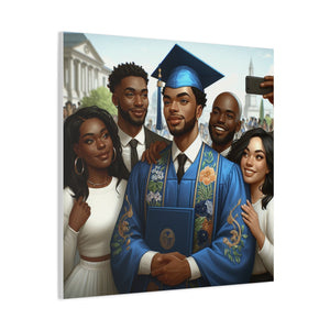 Graduation Celebration Canvas Wall Art, Personalized Gift, Home Décor, Graduation Keepsake, Unique Family Portrait