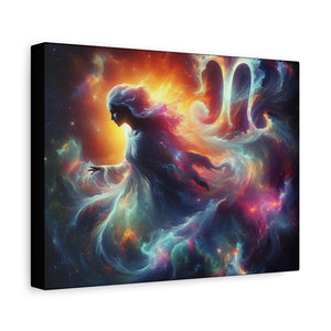 Galactic Zodiac Virgo Canvas Art, Astrology Decor, Horoscope Wall Art, Cosmic Home Decor, Celestial Gift for Space Lovers