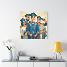Load image into Gallery viewer, Graduation Celebration Stretched Canvas, Custom Wall Art, Gift for Graduates, Family Home Decor, Art for Special Occasions
