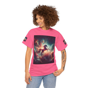 Sagittarius Galactic Unicorn Tee - Unisex Cotton T-Shirt for Cosmic Lovers, Fantasy Fans, Trendy Apparel, Astral War Merch, Gift for All Occasions