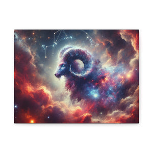 Celestial Aries Canvas Art | Zodiac Decor, Astrological Gift, Wall Art, Bedroom Decor, Motivational Decor