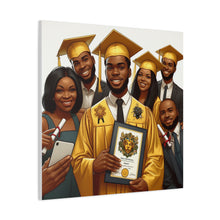 Load image into Gallery viewer, Graduation Celebration Canvas Art, Custom Wall Decor for Graduates, Gift for Newly Graduated, Inspirational Graduate Wall Art, [...]
