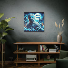 Load image into Gallery viewer, Mummy-Themed Canvas Art, Perfect for Halloween and Spooky Decor, Unique Home Wall Art, Great Gift for Horror Lovers, Halloween Decor

