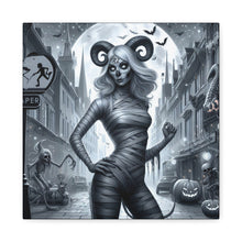 Load image into Gallery viewer, Canvas Print - Halloween Capricorn Astrology Mummy
