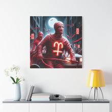Load image into Gallery viewer, Retro Horror Art Canvas Print, Mummy Wall Art, Spooky Home Decor, Halloween Gift, Dark Aesthetic
