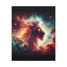 Load image into Gallery viewer, Cosmic Lion Canvas Art, Galaxy Decoration, Home Decor, Inspirational Wall Art, Gift for Lion Lovers, Space Art Print
